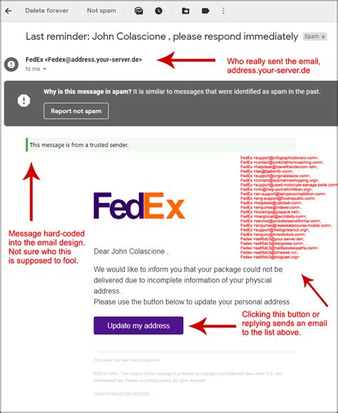 fedex fraud email address.